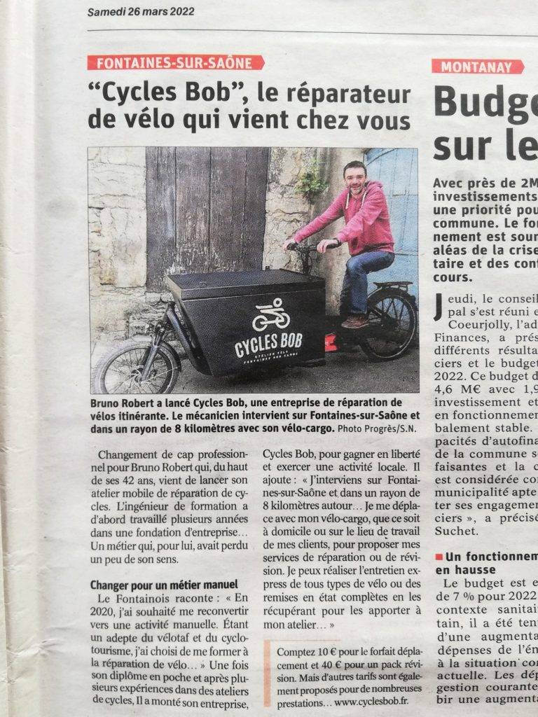 Lire la suite à propos de l’article Cycles Bob, le réparateur de vélo qui vient chez vous !